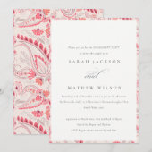 Simple Modern Blush Paisley Typography Verloving Kaart (Voorkant / Achterkant)