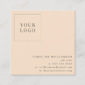 Simple Modern Boho Floral Logo Feminine Vierkante Visitekaartje (Voorkant)