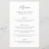 Simple Modern Budget Wedding Menu (Voorkant)