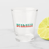 Simple Modern Bulgaria National Flag Apparel Gift Shot Glas (Voorkant)