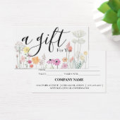 Simple & Modern Business Gift Certificate Visitekaartje (Bureau)