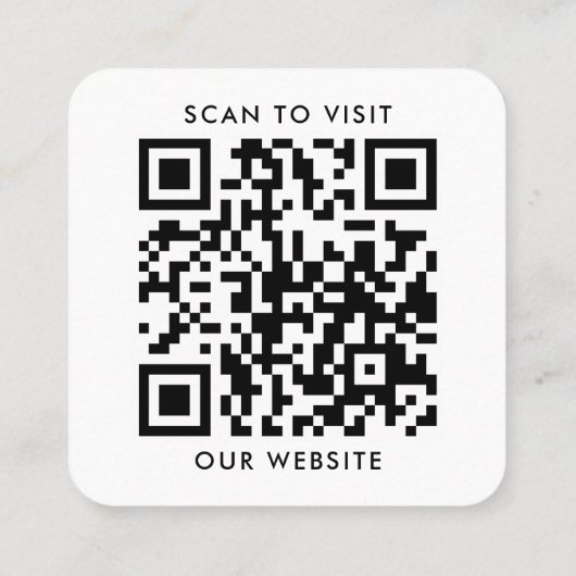 Simple Modern Business Logo QR Code Professional Vierkante Visitekaartje (Achterkant)