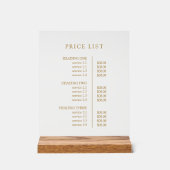 Simple Modern Business Professional Price List (Recto)