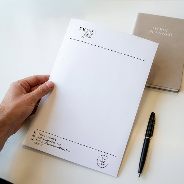 Simple Modern Business With Logo Briefhoofd (Creator heeft geüpload)