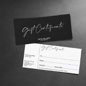 Simple Modern Cadeau Certificat carte cadeau ajout