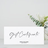 Simple Modern Cadeau Certificat carte cadeau ajout (Debout devant)