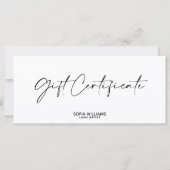 Simple Modern Cadeau Certificat carte cadeau ajout (Devant)