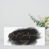 Simple Modern Cadeau Certificat carte cadeau ajout (Debout devant)