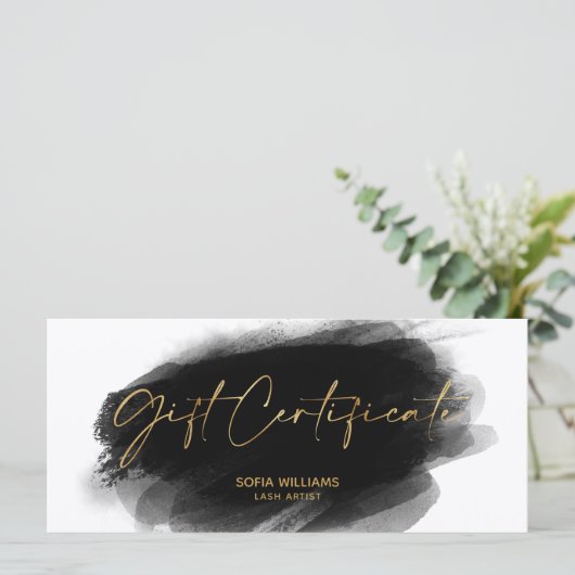 Simple Modern Cadeau Certificat carte cadeau ajout (Debout devant)