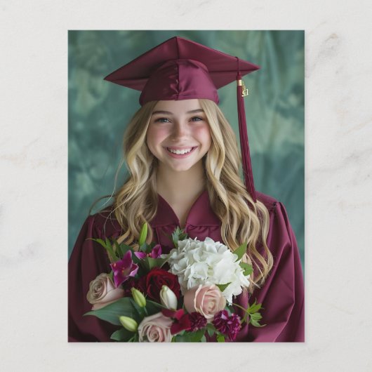 Simple Modern Calligraphy Graduation Invitation  (Devant)