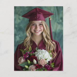 Simple Modern Calligraphy Graduation Invitation  Feestdagenkaart