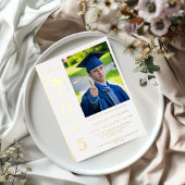 Simple Modern Calligraphy Photo Afstuderen Folie Uitnodiging