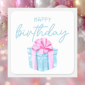 Simple Modern Classic Colorful Happy Birthday Vierkante Sticker