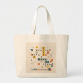 Simple modern contemporary trendy cool tote bag (Devant)