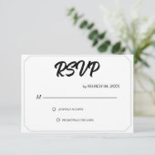 Simple Modern Elegant Classic Wedding RSVP (Debout devant)