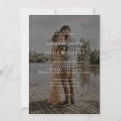 Simple Modern Elegant Photo Wedding Kaart (Voorkant)