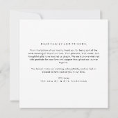 Simple Modern Elegant Rustic Wedding Photo Square  Bedankkaart (Achterkant)