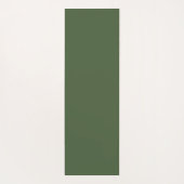 Simple Modern Floral Script Name Olive Green Lotus Yogamat (Achterkant)