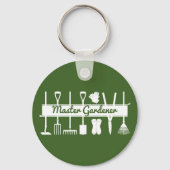 Simple Modern Forest Green Master Gardener Sleutelhanger (Voorkant)