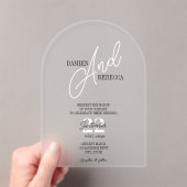 Simple Modern Frost Acrylic Wedding Invitation (In situ (ordinateur de poche))
