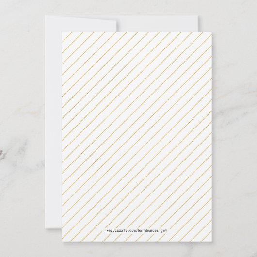 Simple Modern Gold 50e anniversaire Invitation de  (Dos)