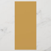 Simple Modern Gold Monogram Wedding Menu Card (Dos)