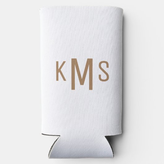Simple Modern Gold Monogram White (Achterkant)