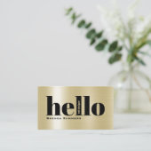 Simple Modern Gold & White Background Visitekaartje (Staand voorkant)