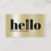 Simple Modern Gold & White Background Visitekaartje (Voorkant)