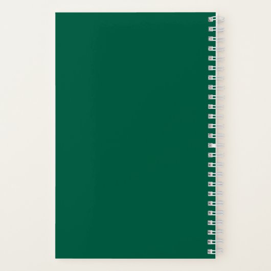 Simple Modern Golf Journal Personalized Name Green (Verso)