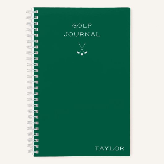 Simple Modern Golf Journal Personalized Name Green (Recto)