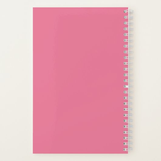 Simple Modern Golf Journal Personalized Name Pink (Verso)