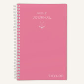 Simple Modern Golf Journal Personalized Name Pink (Recto)