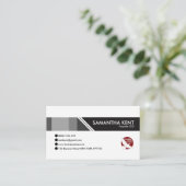 Simple Modern Gray Tab CEO Founder Visitekaartje (Staand voorkant)