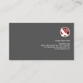 Simple Modern Gray Tab CEO Founder Visitekaartje (Achterkant)