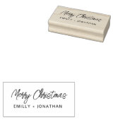 Simple Modern Handwriting Mery Christmas Names Rubberstempel (Gestempeld)