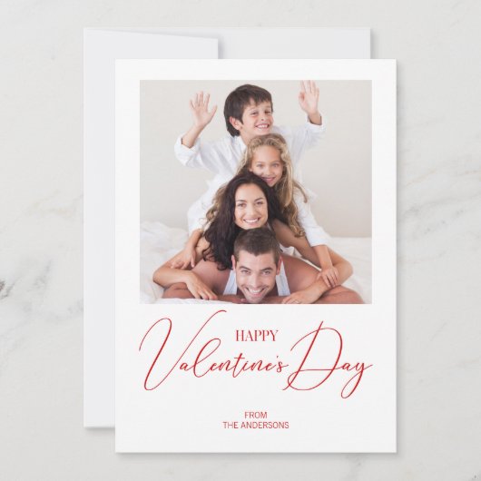 Simple Modern Happy Valentin-dagfotokaart Feestdagenkaart (Voorkant)