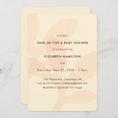 Simple Modern Leaf Design Baby Shower Invitation (Devant / Derrière)