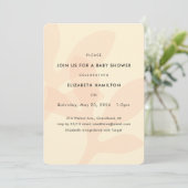 Simple Modern Leaf Design Baby Shower Invitation (Debout devant)