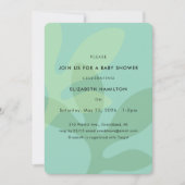 Simple Modern Leaf Design Baby Shower Invitation (Devant)