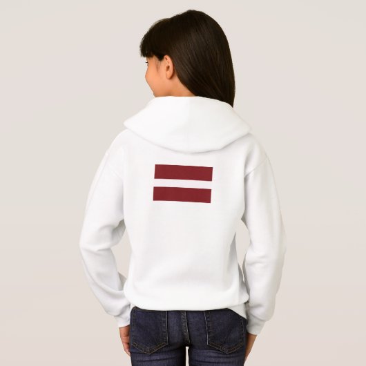 Simple Modern Lettonie Drapeau Souvenir, Arrière (Dos entier)