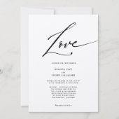 Simple Modern Love faire-part de mariage calligrap (Devant)