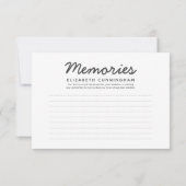 Simple Modern Memories Réponse Memorial (Dos)