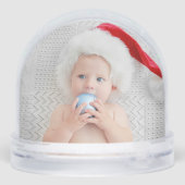 Simple Modern Merry Christmas Photo Snow Globe (Arrière)