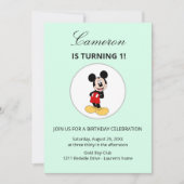 Simple Modern Mickey Mouse Disney Birthday Kaart (Voorkant)