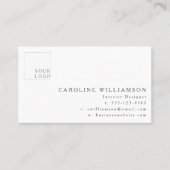 Simple Modern Minimal Interior Designer Logo Visitekaartje (Voorkant)