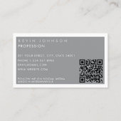 Simple Modern Minimal Professional  Photo QR code Visitekaartje (Achterkant)