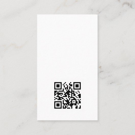 Simple Modern Minimal Vertical Logo QR Code Visitekaartje (Achterkant)