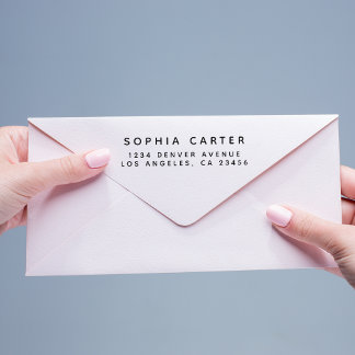 Simple Modern Minimalist Return Address Zelfinktende Stempel