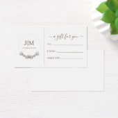 Simple Modern Monogram Jeweler Visitekaartje (Bureau)